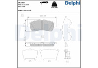 Kit de plaquettes de frein, frein à disque LP2069 Delphi