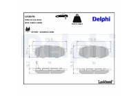 Kit de plaquettes de frein, frein à disque LP2076 Delphi