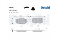 Kit de plaquettes de frein, frein à disque LP2101 Delphi