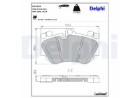 Kit de plaquettes de frein, frein à disque LP2116 Delphi