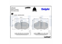 Kit de plaquettes de frein, frein à disque LP2122 Delphi