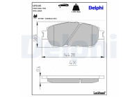 Kit de plaquettes de frein, frein à disque LP2132 Delphi