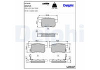 Kit de plaquettes de frein, frein à disque LP2145 Delphi