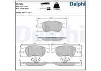 Kit de plaquettes de frein, frein à disque LP2152 Delphi