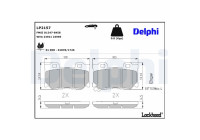 Kit de plaquettes de frein, frein à disque LP2157 Delphi