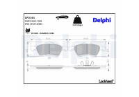 Kit de plaquettes de frein, frein à disque LP2161 Delphi