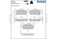Kit de plaquettes de frein, frein à disque LP2167 Delphi