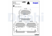 Kit de plaquettes de frein, frein à disque LP2174 Delphi