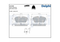 Kit de plaquettes de frein, frein à disque LP2186 Delphi