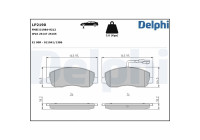 Kit de plaquettes de frein, frein à disque LP2190 Delphi