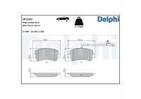 Kit de plaquettes de frein, frein à disque LP2191 Delphi