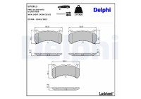 Kit de plaquettes de frein, frein à disque LP2211 Delphi