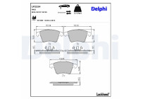 Kit de plaquettes de frein, frein à disque LP2224 Delphi