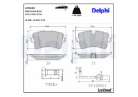 Kit de plaquettes de frein, frein à disque LP2226 Delphi