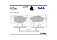 Kit de plaquettes de frein, frein à disque LP2238 Delphi