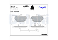Kit de plaquettes de frein, frein à disque LP2239 Delphi