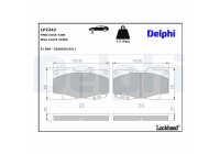 Kit de plaquettes de frein, frein à disque LP2242 Delphi
