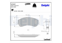 Kit de plaquettes de frein, frein à disque LP2257 Delphi