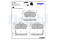Kit de plaquettes de frein, frein à disque LP2258 Delphi