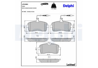 Kit de plaquettes de frein, frein à disque LP2282 Delphi