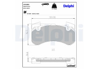 Kit de plaquettes de frein, frein à disque LP2283 Delphi