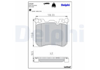 Kit de plaquettes de frein, frein à disque LP2287 Delphi