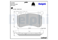 Kit de plaquettes de frein, frein à disque LP2291 Delphi