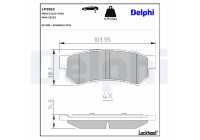 Kit de plaquettes de frein, frein à disque LP2502 Delphi