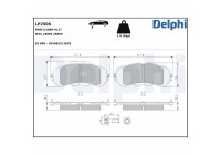 Kit de plaquettes de frein, frein à disque LP2506 Delphi