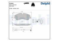 Kit de plaquettes de frein, frein à disque LP2661 Delphi