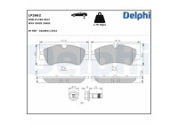 Kit de plaquettes de frein, frein à disque LP2662 Delphi