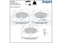 Kit de plaquettes de frein, frein à disque LP2698 Delphi