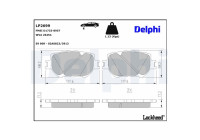 Kit de plaquettes de frein, frein à disque LP2699 Delphi