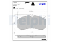 Kit de plaquettes de frein, frein à disque LP2713 Delphi