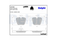 Kit de plaquettes de frein, frein à disque LP2765 Delphi