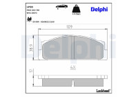 Kit de plaquettes de frein, frein à disque LP30 Delphi