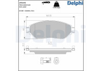 Kit de plaquettes de frein, frein à disque LP3143 Delphi