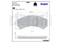 Kit de plaquettes de frein, frein à disque LP3154 Delphi