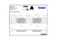 Kit de plaquettes de frein, frein à disque LP3155 Delphi
