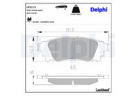 Kit de plaquettes de frein, frein à disque LP3171 Delphi