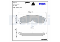Kit de plaquettes de frein, frein à disque LP3216 Delphi
