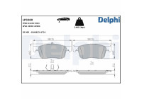 Kit de plaquettes de frein, frein à disque LP3260 Delphi