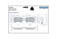 Kit de plaquettes de frein, frein à disque LP3261 Delphi