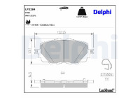 Kit de plaquettes de frein, frein à disque LP3284 Delphi