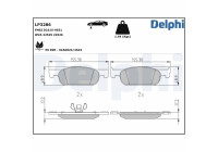 Kit de plaquettes de frein, frein à disque LP3286 Delphi