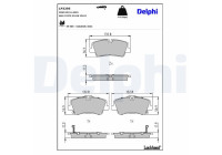 Kit de plaquettes de frein, frein à disque LP3295 Delphi