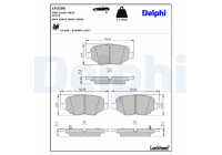 Kit de plaquettes de frein, frein à disque LP3296 Delphi