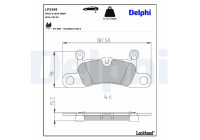 Kit de plaquettes de frein, frein à disque LP3298 Delphi
