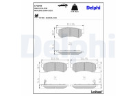 Kit de plaquettes de frein, frein à disque LP3305 Delphi