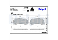 Kit de plaquettes de frein, frein à disque LP3307 Delphi